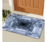 3D Vortex - Alfombra de ilusión óptica, suave, antideslizante, para baño, entrada y felpudo
