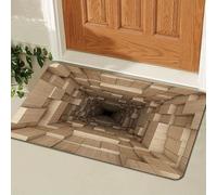 3D Vortex - Alfombra de ilusión óptica, suave, antideslizante, para interiores, baño, ducha, lavabo, inodoro, entrada