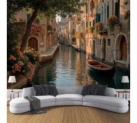 3D Wall Paisaje real Print Foto Wallpaper, Ciudad romántica Wall Mural, Diseño Poster Imagen Moderno Mural 350x256cm Marrón claro para Sala de Estar, Dormitorio Infantil