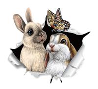 3d Wall Stickers, Breaking Effect Animal Decal Art, Room Decor with Waterproof Feature, Vinyl Coating Adhesive Decor, Home Sticker with Cartoon Style, Wall Decoration for Nursery Bathroom 19.5x17cm