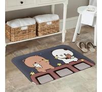 3D Watching The Moon Anti-Slip Floor Mat Carpet Rug for Kitchen Entrance Home Living Room Footpad Mat-50x80cm