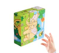 3D Wood Cube Puzzle - Natural Logic Blocks, Early Learning Educational Toy, Brain Teaser Spatial Geometry Set, Professional Preschool Classroom Supply, Durable Kindergarten Gear | For Boys