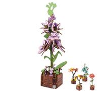3D Wooden Flower Bouquet Puzzle,DIY Craft Kit for Adults, Home Decor Centerpiece for Table, Shelf Display, Relaxing Creative Project (Flower J)