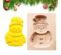 3D Wooden Molds - Wood Molds, Christmas Tree Santa Snowman, Holiday Cookie Mold Cutter Dessert Tools For Holiday Shortbread Cake Pastry Dessert Treat Party Home Restaurant
