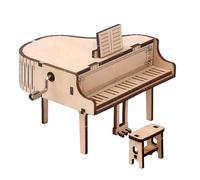 3D Wooden Puzzle Piano Music Box,3D Puzzles DIY Kits Hand Crank Music Box(Grandpiano)