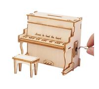 3D Wooden Puzzles | 10,7 x 9,6 x 6,5 cm Artistic Wooden Piano Music Box Jigsaw Model Kit,Handmade Toys & Games, Brain Teaser Puzzles Set for Men Women Girls Boys Children Adults