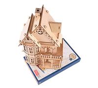 3D Wooden Villa Puzzle Toy, Wooden Assembly Model, Cut Smooth Edge 3D Wooden Puzzle for Kids and Adults with Villa Design, Educational Jigsaw Kit for Home Decor and Family