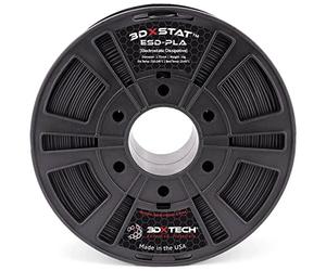 3D Xtech PLA2030750BK0 3DXSTAT Conductive ESD Filamento PLA de bajo olor, resistente a los golpes, 2,85 mm, 750 g, negro