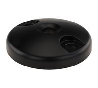 3D24 Plato, pie plato, 80, zinc fundido a presión, recubrimiento en polvo, negro, tipo I/B, zinc fundido a presión, atornillable, con orificios de atornillado abiertos