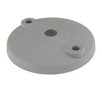 3D24 Plato, reposapiés, 100, plástico PA reforzado con bolas de cristal, gris, con orificios de atornillado abiertos, nivelable, tipo I