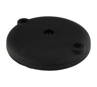 3D24 Plato, reposapiés, 120, plástico PA reforzado con bolas de cristal, negro, nivelable, con orificios de atornillado abiertos, tipo I/B
