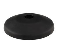 3D24 Plato, reposapiés, 80, plástico PA reforzado con bolas de cristal, color negro, sin agujeros atornillables