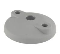 3D24 Plato, reposapiés, 80, plástico PA reforzado con bolas de cristal, gris, con orificios de atornillado abiertos, tipo I, nivelable