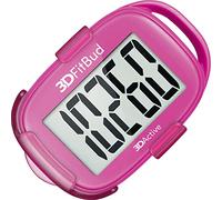 3DActive 3DFitBud Contapassi Semplice Contapassi 3D con Clip E Cordino, Tracker Di Passi Preciso, Ampio Display, Facile Da Usare per Bambini, Uomini, Donne, Adulti, Anziani - A420S - Rosa