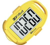 3DActive 3DFitBud Contapassi Semplice Contapassi 3D con Clip E Cordino, Tracker Di Passi Preciso, Ampio Display, Facile Da Usare per Bambini, Uomini, Donne, Adulti, Anziani - A420S - Amarillo