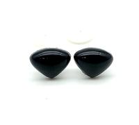 3dancraftit Nariz de seguridad de plástico con arandelas para marionetas amigurumi, animales de ganchillo, manualidades de nariz rellena de 30 mm, 14 unidades, color negro EA58