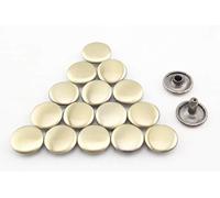3dancraftit Remache plano doble de 12 mm, latón macizo, doble tapa, remaches para bolso de cuero, ropa, zapatos, anti bronce, H41