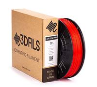 3DFILS - Filamento flexible para impresión 3D eFil TPU 90A: 1.75 mm, 1 Kg, Rojo