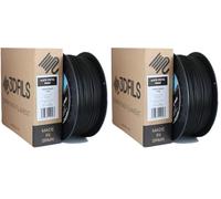 3DFILS - Filamento PETG Negro Mate para impresión 3D (1,75 mm / 1 Kg, Negro Mate) (Paquete de 2)
