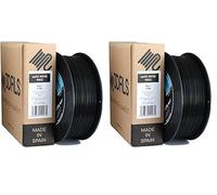 3DFILS - Filamento PETG Negro para impresión 3D (1,75 mm / 1 Kg, Negro) (Paquete de 2)