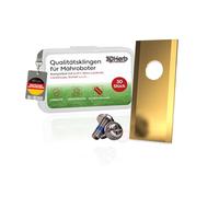 3DHerb® 30 x cuchillas de repuesto de titanio de alta calidad y tornillos de seguridad - Compatible con Eufy E15 y E18 | Worx Landroid | Einhell y otros... Cortadoras de césped automáticas - Grosor de