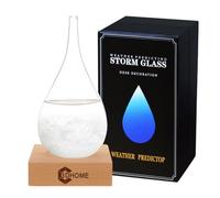 3DHOME Cristal Pluvial Estaciones meteorológicas Gota de Agua Predictor meteorológico Pronóstico Creativo Estilo nórdico Cristal meteorológico Decorativo (S)