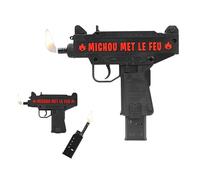 3DKORE - Carcasa personalizable con forma de pistola Uzi para encendedor BIC EZ Reach - Doble encendedor incluido - 20 colores a elegir