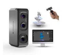 3DMakerpro Escáner 3D de mano para impresión 3D, precisión detallada de 0.02 mm, escaneo de 10 FPS velocidad ultrarrápida con lentes antivibración, escáner 3D portátil para Win10/MacOS - Seal Lite