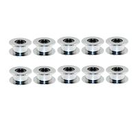 3Dman GT2 20 Toothless Bore 5mm Aluminum Timing Belt Idler Pulley for 3D Printer 6mm Width Timing Belt (Pack of 10pcs)