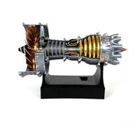 3DPrintedTurbofanEngineModelDetailedTR900AircraftReplicaforA380SilverBlackAviationCollectibleKit8x4.8x5.3Inch
