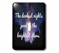 3dRose (1) Interruptor de palanca simple (lsp_235504_1) Las noches más oscuras producen las estrellas más brillantes.