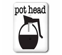 3dRose (1) Interruptor de palanca simple (lsp_254636_1) Cabeza de maceta, color negro