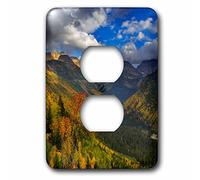 3dRose Autumn in The Upper Mcdonald Valley of Glacier National Park, Montana Tapón de Salida de Enchufe, Multicolor