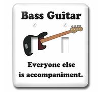 3dRose Bass Guitar Everyone Else is Just Accompaniment Interruptor de Doble Palanca, Multicolor