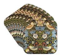 3dRose CST 219390 2 William Morris Fresa ladrón patrón Suave Posavasos (Juego de 8)