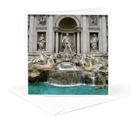 3dRose Fontana de Trevi, Roma, Italia, tarjeta de felicitación, 6 x 6 pulgadas (gc_289636_5)