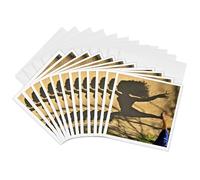 3dRose gc_10034_2 - Tarjeta de felicitación de 15,2 x 15,2 cm, diseño con texto en inglés "Picture of a Italian Descent Actress and Dancer in Flushing Meadow Park in Queens"