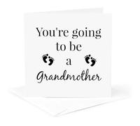 3dRose gc_256667_5 - Tarjeta de felicitación de 15,2 x 15,2 cm con texto en inglés Youre Going to Be A Grandmother