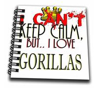 3dRose I Cant Keep Calm, Gorillas Mini Bloc de notas, multicolor, 10 x 10 cm