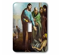3dRose Jesus Healing Sick The Good Shepherd Vintage Bible Study Interruptor de Palanca único, Multicolor