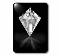 3dRose Large Diamond Illustration On A Black Background Interruptor de Palanca único, Negro