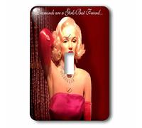 3dRose LLC 3dRose LLC lsp_160151_1 Marilyn Monroe, el material original de la chica Marilyn Monroe estados"Diamonds are a Girls Best Friend" - Interruptor de palanca individual