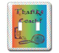 3dRose LLC 3dRose LLC lsp_20167_2 Thank you to Tennis Coach - Raqueta de tenis y pelotas