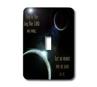 3dRose LLC 3dRose LLC lsp_99100_1 A Sun anuncia un nuevo amanecer sobre un sistema solar con el salero de bíblica 118 versículo 24 - interruptor de giro único