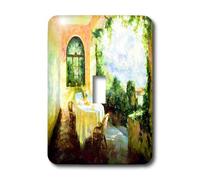 3dRose LLC lsp_100873_1 Impresionist Painting Of An Italian Villa Up In The Hills Interruptor de palanca individual
