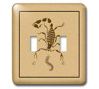 3dRose LLC lsp_11676_2 Este diseño cuenta con un escorpión mortal del desierto junto con su presa el ciempiés doble interruptor