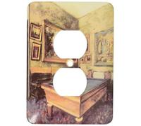 3dRose LLC lsp_127004_6 The Billard Room At Menilhubert by Edgar Degas - Tapa de salida de 2 enchufes