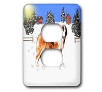 3dRose LLC lsp_15756_6 St Bernard, 2 enchufes de cubierta