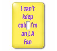 3dRose LLC. LSP_172867_1 I Cant Keep Calm Im an L a Fan, Morado, Amarillo-Solo, Interruptor, Multicolor