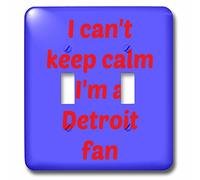 3dRose LLC. LSP_172879_2 I Cant Keep Calm Im a Detroit Fan, Azul, Rojo-Doble Interruptor, Multicolor